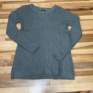 Gray sweater w/ peekaboo holes